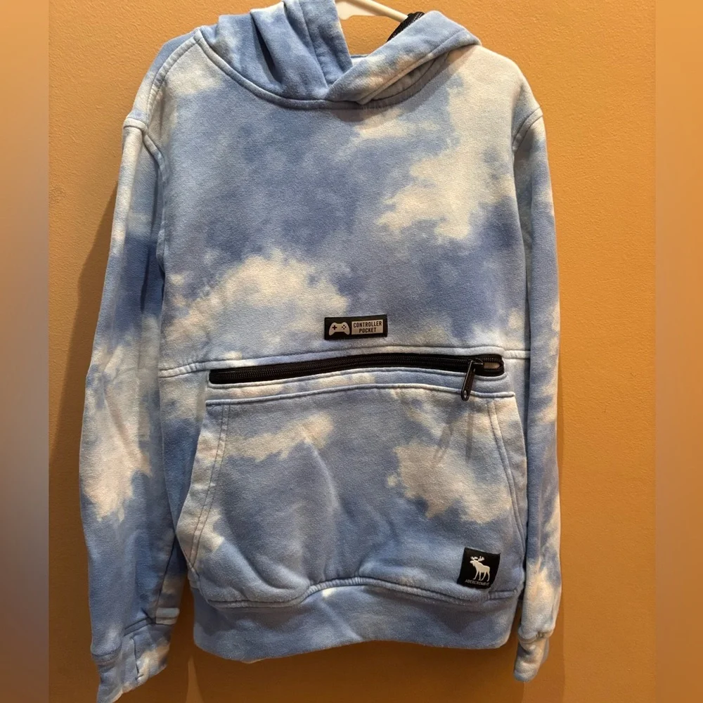 Abercrombie Kids Cloud TieDye Hoodie with Controller Pocket Size 9/10 Unisex